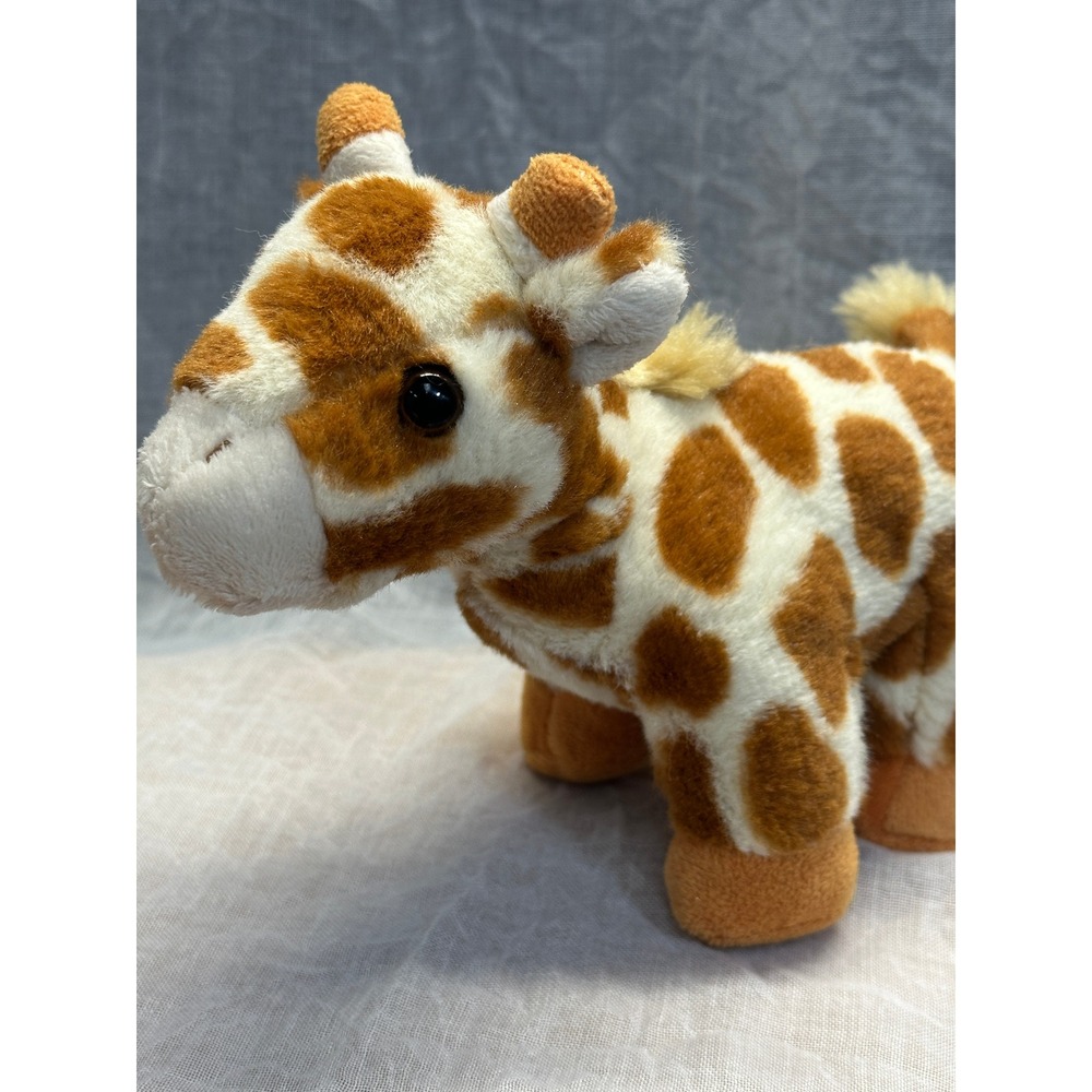 Small Standing Giraffe Plush Stuffed Animal Brown Spotted 5 Inch Toy